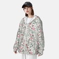 thumbnail image 3 of Vsdgher Sweat à Capuche Imprimé Floral Féerique pour Hommes Femmes, Manches Longues Protection Solaire Pêche Course Natation-Petit, 3 of 7
