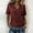 Wine, variant on CYMMPU Women's Summer Solid Color Loose V Neck Short Sleeve T-Shirt, Casual Soft Lightweight Everyday Wear Blouse Hot Pink XL