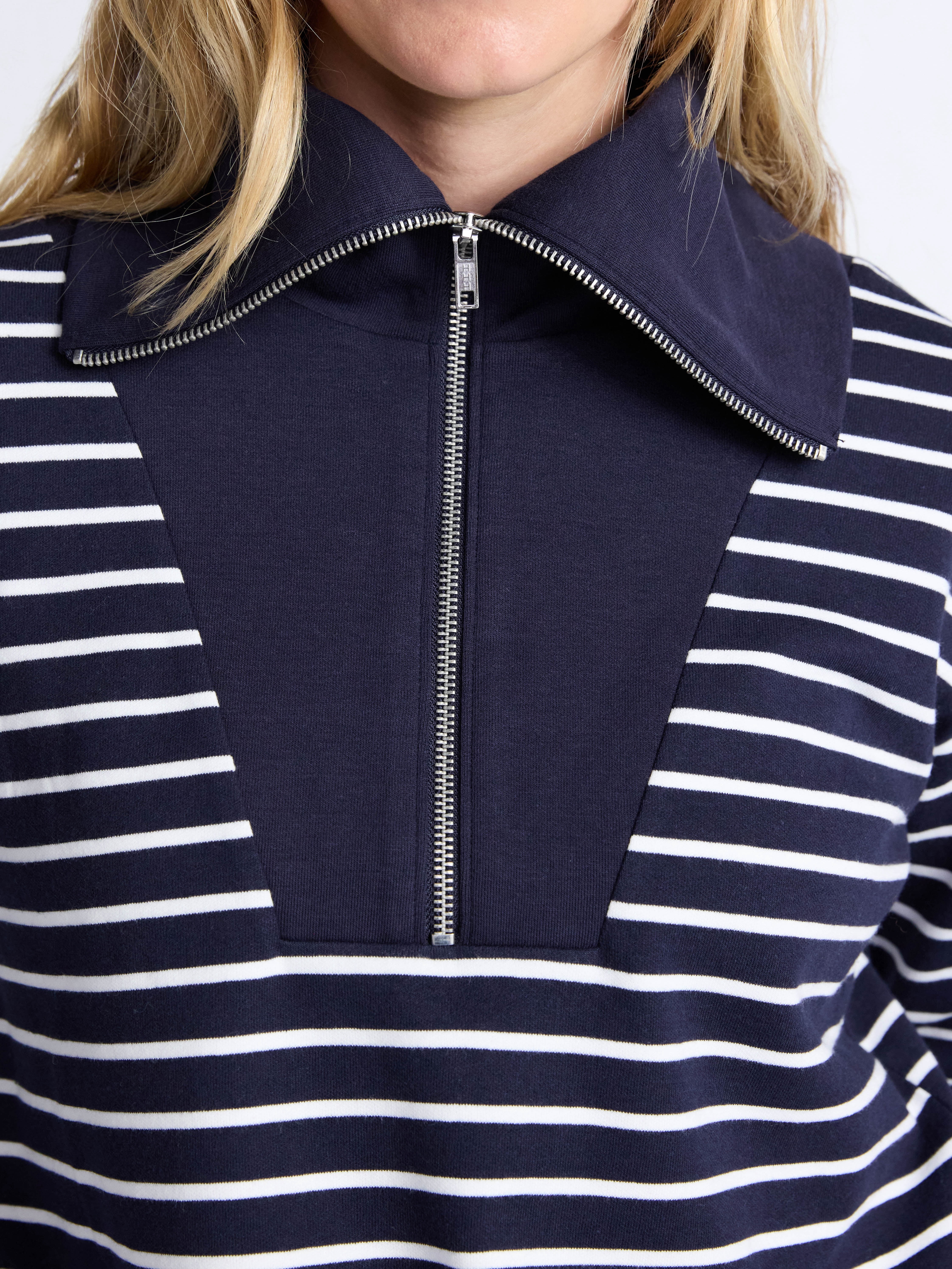 Free Assembly Women's and Women's Plus Half Zip Pullover Sweatshirt, Sizes XS-4X