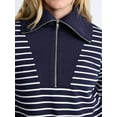 thumbnail image 6 of Free Assembly Women's and Women's Plus Half Zip Pullover Sweatshirt, Sizes XS-4X, 6 of 7