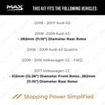 thumbnail image 2 of Max Advanced Brakes - Brake Kit for 2005-2010 VW Jetta Passat GTI CC Eos Audi A3/Quattro Front and Rear Replacement Disc Brake Rotors and Ceramic Brake Pads, 2 of 9