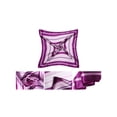 thumbnail image 2 of Unique Bargains 2 Pcs Foulards Carrés en Satin à Rayures 50cm pour Femmes Violet&Violet, 2 of 4