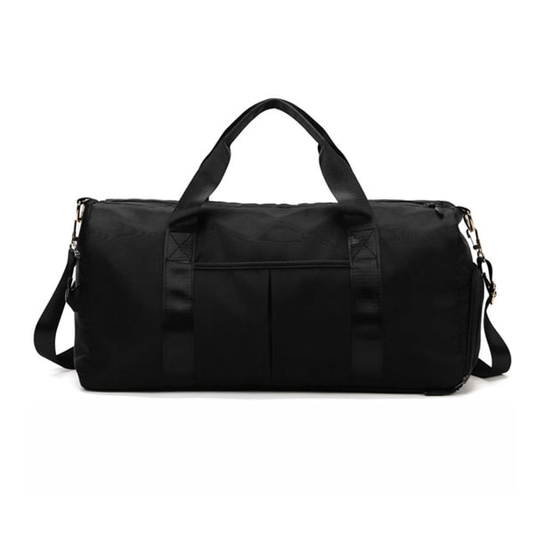 Bolsa de gimnasio Bolsillos para ejercicios Organizador de ropa impermeable para yoga Soporte para almacenamiento de equipaje portátil de viaje, Negro Yuarrent AP004057-02