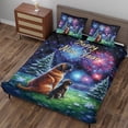 thumbnail image 3 of Happy New Year Mastiff Family Cheer Winter Midnight Firework Quilt Bedding Set Mastiffs Dog Lover Gifts Idea 1 Blanket Bed Cover 2 Pillowcases - 02025, 3 of 5