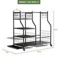 thumbnail image 4 of Golf Bag Storage Garage Organizer, Golf Club Bag Storage Rack, Extra Storage Rack for Golf Clubs, Fit for Garage, Shed, Basement, 4 of 7