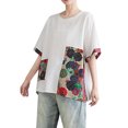 thumbnail image 1 of Gibobby Camisetas Mujer Manga Corta Camiseta manga corta casual verano para mujer con panel malla transpirable(Blanco,Talla única), 1 of 5