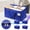 Blue, variant on Moving Bags Large Capacity Foldable Storage Luggage Organizer Quilt Bag