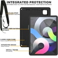 thumbnail image 4 of ELEHOLD for iPad Pro 11 inch 2022/2021/2020/2018 Rugged Case, Heavy Duty Protection Hand Strap Built-in Kickstand Crossbody Shoulder Strap Shockproof Case for iPad Pro 11 inch,Black, 4 of 10