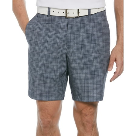Pga Tour Mens Regular fit Golf Shorts 40 / 8 Grey Check