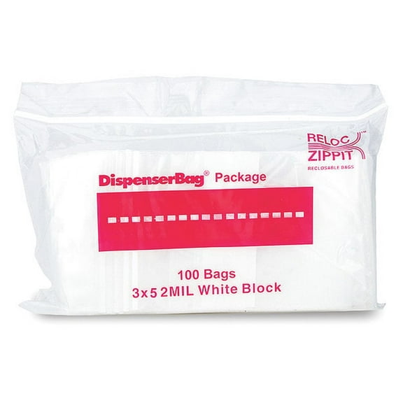 Reloc Zippit Reclosable Poly Bag,Zip Seal,PK1000 WR35