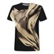 thumbnail image 4 of Camisetas de Manga Larga para Hombres Imprimir Fallow Cuello Redondo Camiseta, Moda Casual Manga Corta Mezcla de Algodón/Lino, 4 of 9