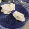 thumbnail image 2 of Glass Beaded Placemat Set of 4Size: 14" RoundColor: Luster Blue, 2 of 11