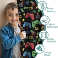 thumbnail image 3 of Blackout Kids Curtains,Green Red Controllers Games Icons Black Pattern Childrens Insulated Curtains Set Of 2,Bedroom Essentials,Toddler Room Decor 42"x63", 3 of 5