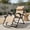 Beige, variant on Resenkos Oversize Lounge Chair with Cup Holder of Heavy Duty for outdoor-Beige, Adjustable Zero Gravity Lounge Chair