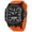 Orange, variant on 2026 New Square Digital Watches for Men Waterproof Unique Rectangle Watch Stopwatch Countdown Alarm Analog Silicone Strap