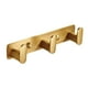 thumbnail image 1 of Perchero de pared con ganchos para colgar toallas doradas y macizas. 3 ganchos, 1 of 9