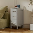 thumbnail image 3 of Eclife 12" Freestanding Bathroom Side Cabinet with 3 Drawers, Gray, 3 of 9