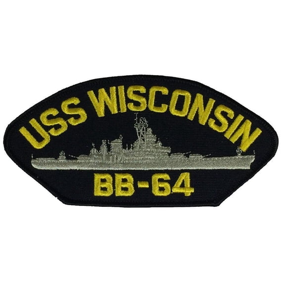 USS WISCONSIN BB-64 PATCH USN NAVY SHIP IOWA CLASS BATTLESHIP WISKY