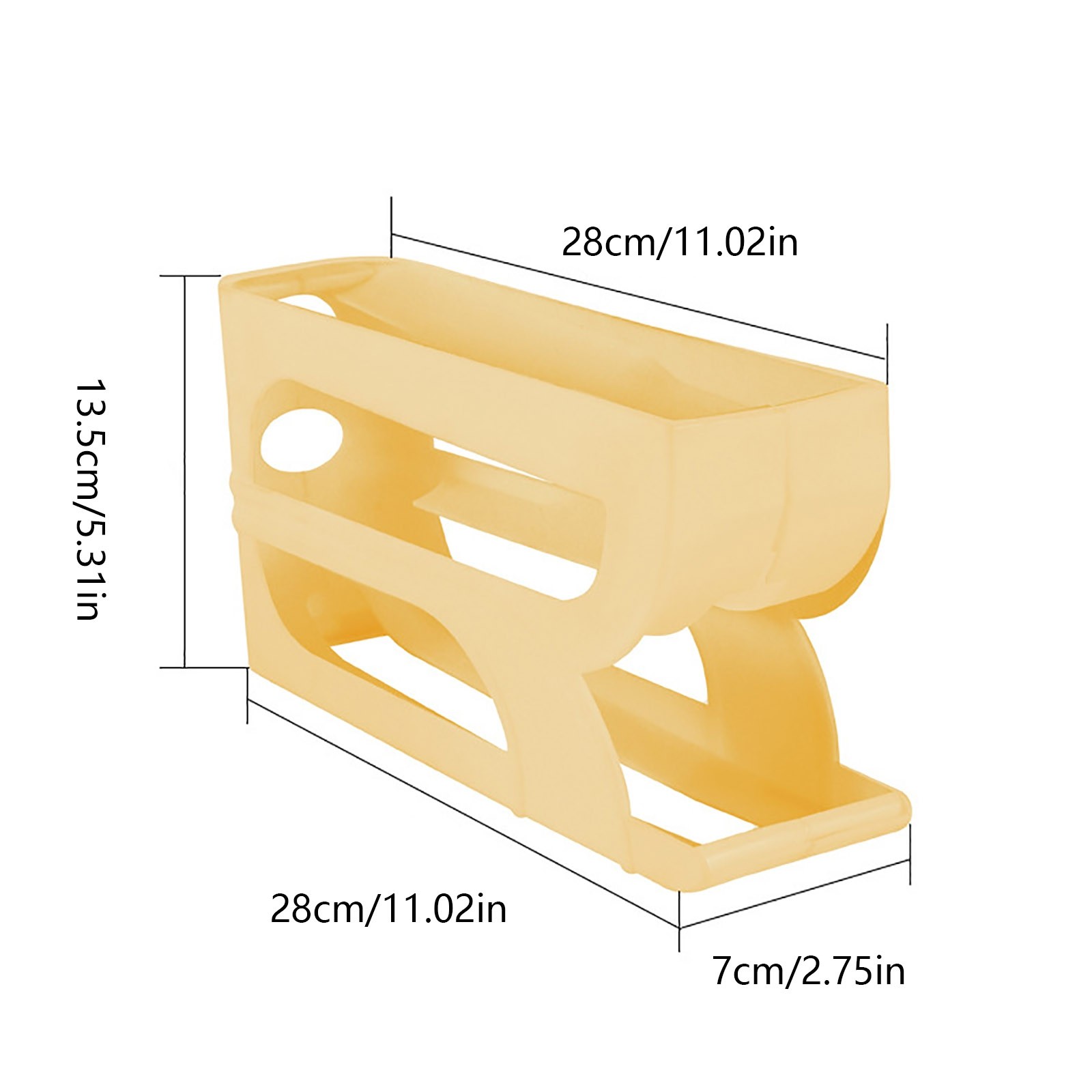 Rolling Egg Organizer Fridge Storage with Slide Out Tray Automatic Egg