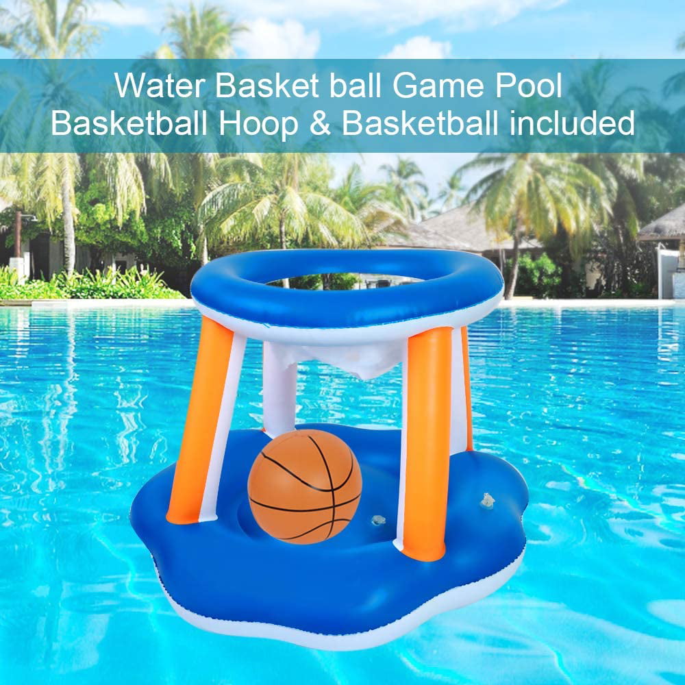 Water Volleyball Net,Pool Games for Adults and Family Volleyball Court 1 Balls Included Swimming Game Toy Floating Summer Floaties Inflatable Pool Volleyball Set,Pool Ball Hoops 96.06X25.20 