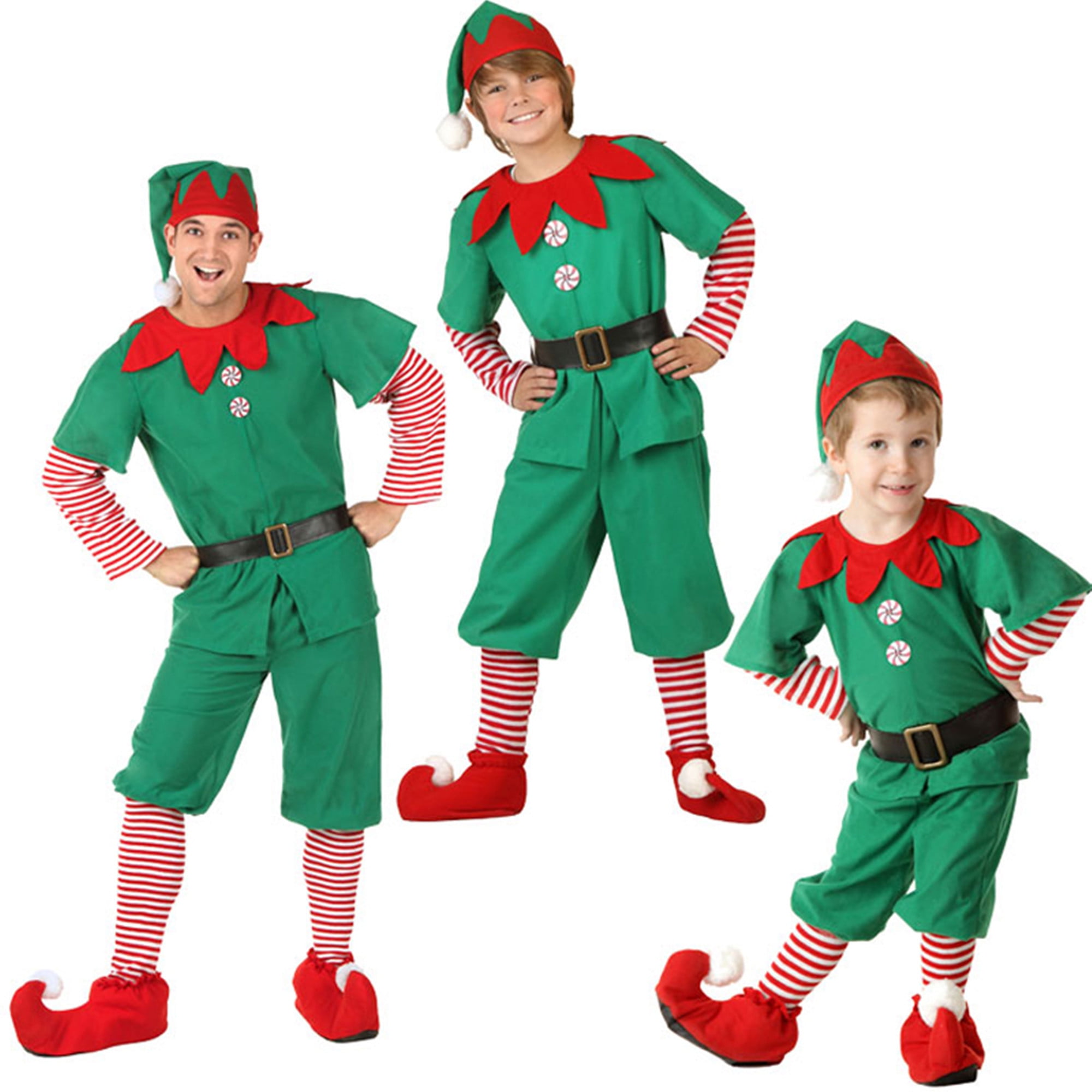 Christmas Elf Hat Ears Santa Helper Xmas Adult Child Fancy Dress Party Costume 