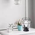 thumbnail image 2 of Lámpara de mesa de alambre de metal negro, luz de noche estilo jaula de cesta de hierro moderna, lámpara de noche retro, luz de estacionamiento, diamante de hierro brillar Hogar, 2 of 5