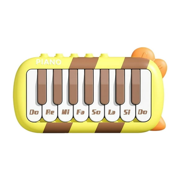 figatia Baby Piano Toy Piano Keyboard Toy Infant Playing Type Musical Toy Keyboard Light yellow