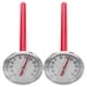 thumbnail image 1 of 2 piezas de reloj decorativo para el interior del coche, termómetro mecánico, accesorios de decoración interior para el coche (rojo), 1 of 6