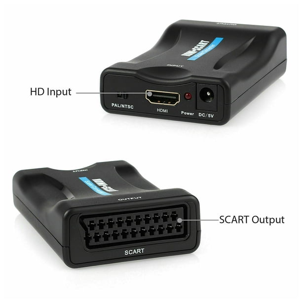 Convertidor De Vídeo Scart A Hdmi 1080P SCART a HDMI Video Audio Convertidor exclusivo Adaptador de señal para HD TV DVD