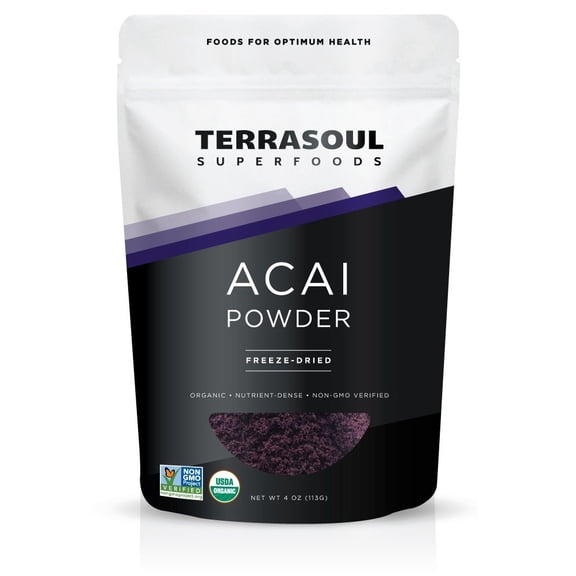 Terrasoul superfoods organic acai freeze-dried powder, 4.0 oz