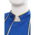 thumbnail image 3 of Moggemol Robe d'Église pour Hommes avec Étole Costume de Prêtre Jeu de Rôle Manches Longues Croix Dorée Manches Courtes Bleu Royal TG, 3 of 6