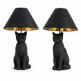 thumbnail image 2 of Halloween Black Cat Desk Lamp, Resin Table Light, Warm Light Home Decor, Spooky Season Accent Lighting, Holiday Party Table Lamp, 2 of 9