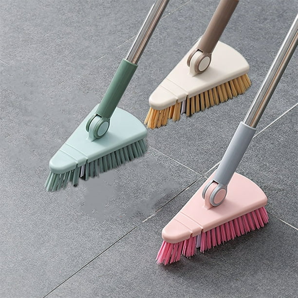 LSLJS Tub Tile Cleaner Brush With Long Handle Shower Brush Cleaner