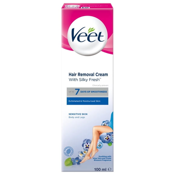 Veet Crema Depilatoria Pieles Sensibles con Aloe Vera y Vitamina E (100ml)