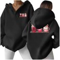 thumbnail image 1 of WEAIXIMIUNG Robe Chandail en Molleton pour Femmes Manches Courtes et Mode Hiver Sweat à Capuche Imprimé Sans Poches, 1 of 5