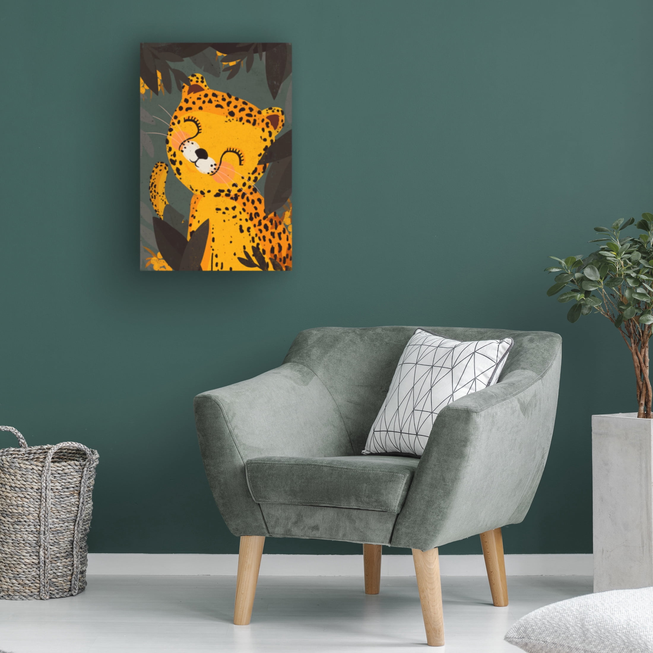 Canvas Wall Art - Treechild 'Little Leo' Wall Art for Living Room, Bedroom, or Office D?cor by Trademark Fine Art - 30 x 47 Inches