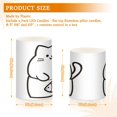thumbnail image 6 of Yayeee Flameless Candles with Remote Flickering Battery Operated Multi Color Changing, White Chubby Cat, 6 of 7