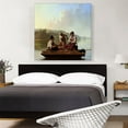 thumbnail image 2 of ARTCANVAS Boatmen On The Missouri Canvas Art Print by George Caleb Bingham - Size: 36" x 36" (0.75" Deep), 2 of 9