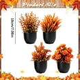 thumbnail image 2 of 4 Pack Fall Fake Plants in Pots, Autumn Bathroom Home Decor,Warm Orange Faux Plants Autumn fall seasonal Accents, for Shelf Windowsill Desk Bathroom Office and Thanksgiving Decor, 2 of 2