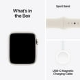 thumbnail image 4 of Apple Watch SE (2nd Gen) [GPS 44mm] Smartwatch with Starlight Aluminum Case with Starlight Sport Band - M/L, 4 of 9