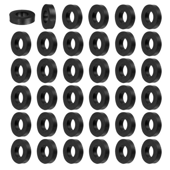 Uxcell 36 Pack Rubber Spacers 20mm OD x 10mm ID x 5mm Thick Round Anti Vibration Spacer Rubber Bushing Grommets Thick Rubber Washers for Home Car Accessories