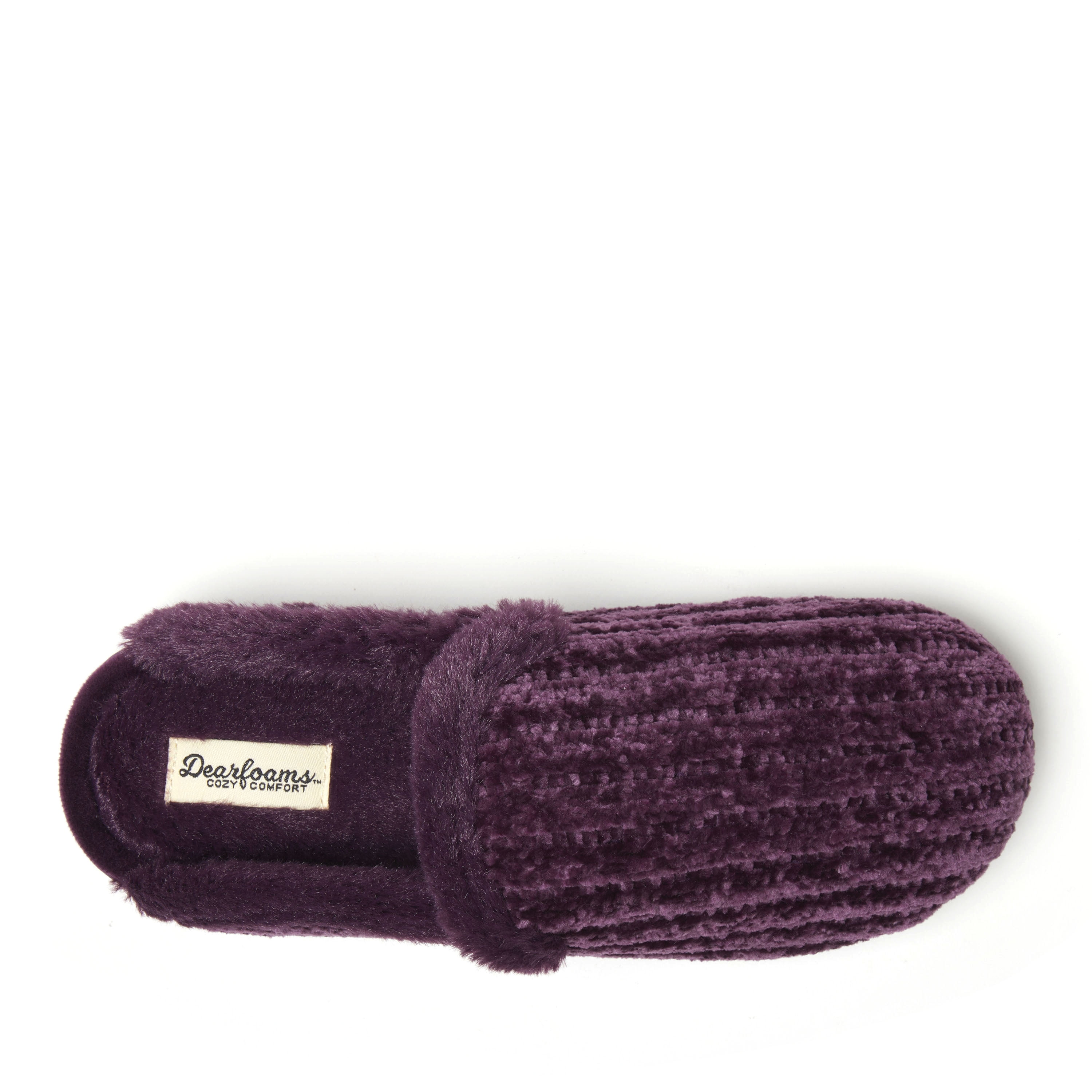 Dearfoams Cozy Comfort Women's Rib Knit Chenille Scuff Slippers ...