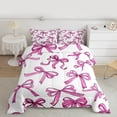 thumbnail image 3 of Manfei Dreamy Princess Bowknot Bedding Comforter Set, Kawaii Cute Cartoon Bow Twin Comforter Sets, Teens Kids Girls Female Reversible Bedding Set, Lightweight Room Decor, 2-Piece, 3 of 9