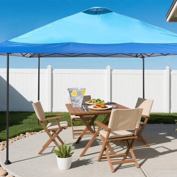 13x13 Canopy Replacement Top with Air Vent Silver Coated Fit for  Oasis 1606532 2156426 2156428, Waterproof 300D Oxford for Outdoor Pop Up Canopy Tent Cover (Replacement Top Only)