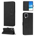 thumbnail image 1 of For Samsung A42 Case 5G Wallet Cover, PU Leather Kickstand Credit Card Pocket Slots Wrist Strap Magnetic Folio Heart Patterned Embossed Flip Cover for Samsung Galaxy A42 5G, Black, 1 of 11