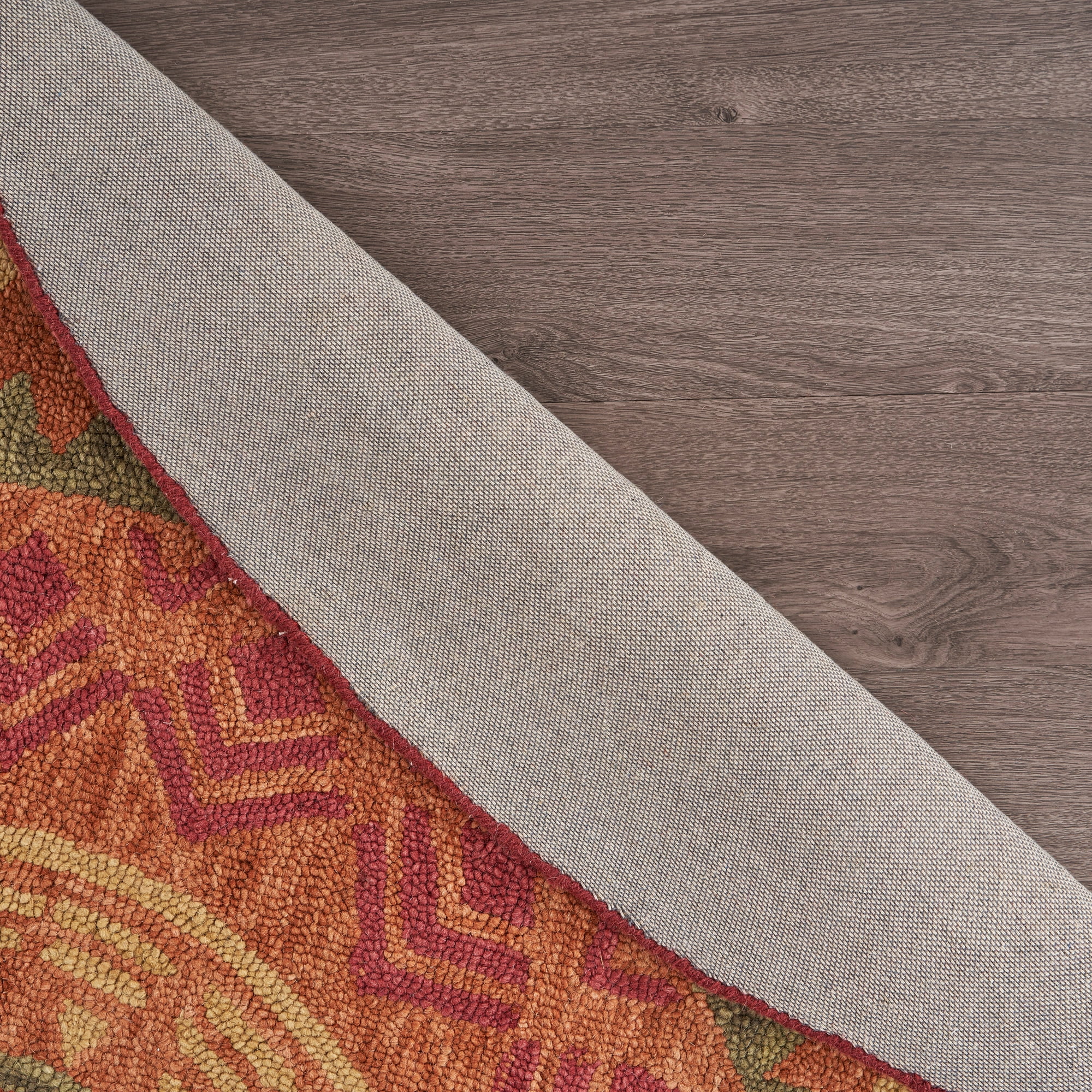 Ox Bay Ella 6' Round Rust/Red Southwestern Medallion Indoor Area Rug