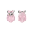 thumbnail image 2 of BemeyourBBs Newborn Baby Girl Golf Outfit Infant Baby Girls Summer Clothes 0 3 6 12 18 Months Bubble Romper Cute Golf Embroidery Doll Collar Sleeveless Bodysuit Jumpsuit Playsuit, 2 of 9