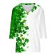 thumbnail image 5 of TaTaai Women's Irish Festival Top V-Neck 3/4 Sleeve Loose Fit T-Shirt St. Patrick's Day Print Casual Spring Holiday Celebration Blouse Gift, 5 of 5