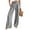 Black, variant on Women's Gingham Palazzo Pants Smocked High Waist Wide Leg Trousers Casual Loose Plaid Straight Leg Slacks with Pockets for Beach