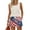 Beige(American Flag Stars Striped), variant on 250 Anniversary Usa Flag 2 Piece Sets for Women Summer Womens Short Sets America 250 Flag Square Neck Sleeveless Tank Top and Drawstring Shorts Summer Outfits Beige L